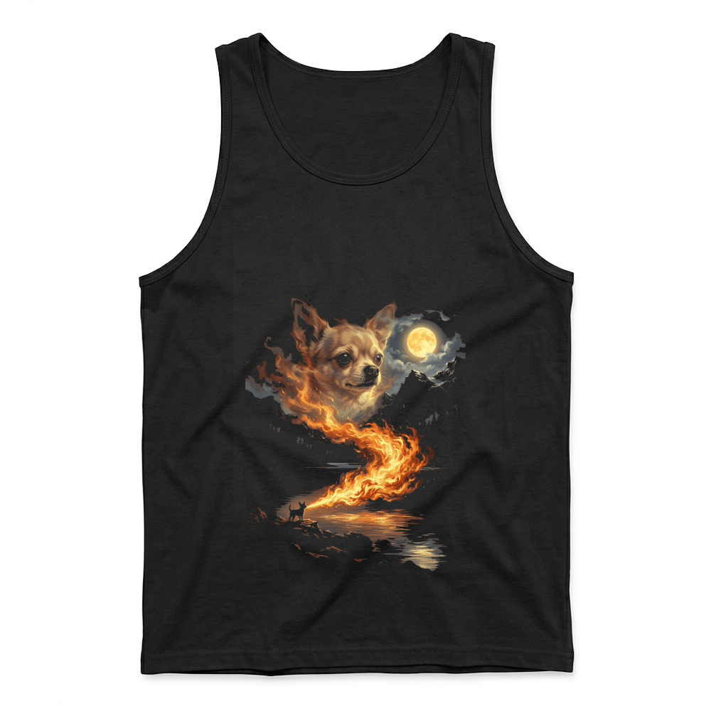 Product Chihuahua Fire Moon Landscape Dog Lover Tank Top