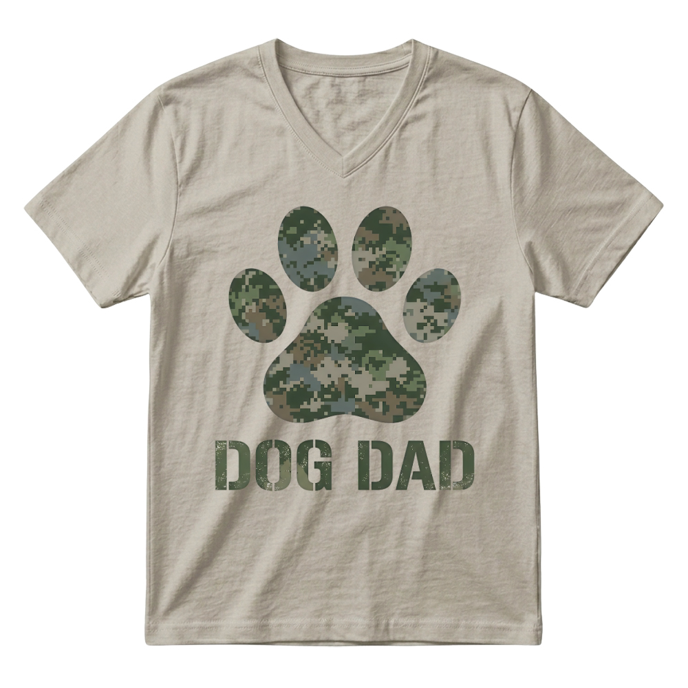 Product Dog Dad Camo V-Neck T-shirt
