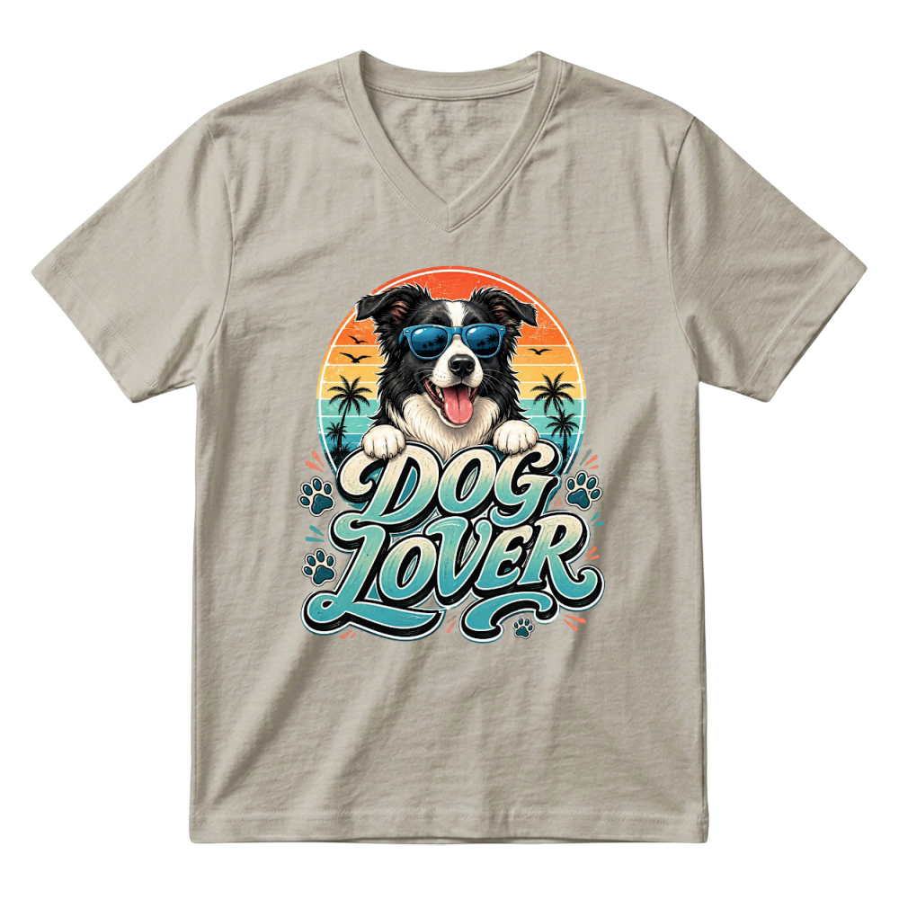 Product Dog Lover Summer Vibes V-Neck T-shirt