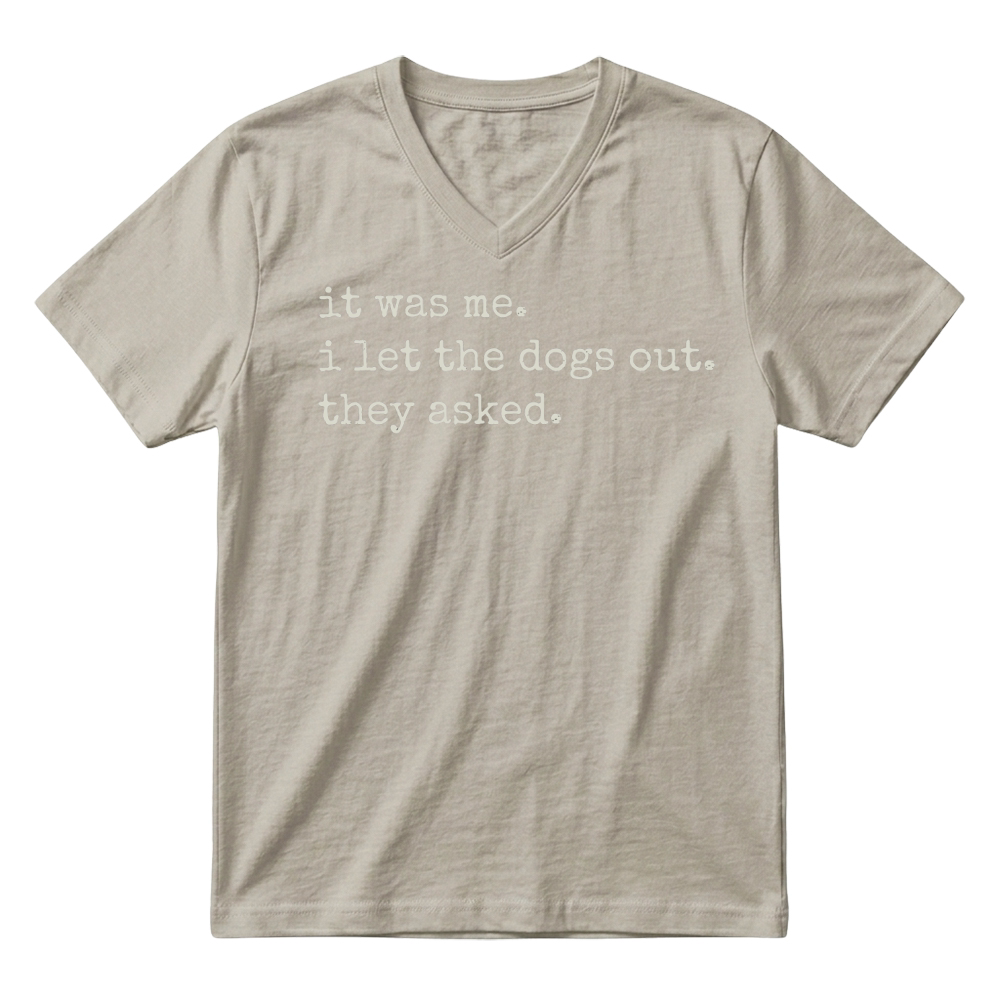 Product Dogs Humor Joke Sarcastic Lettering V-Neck T-shirt