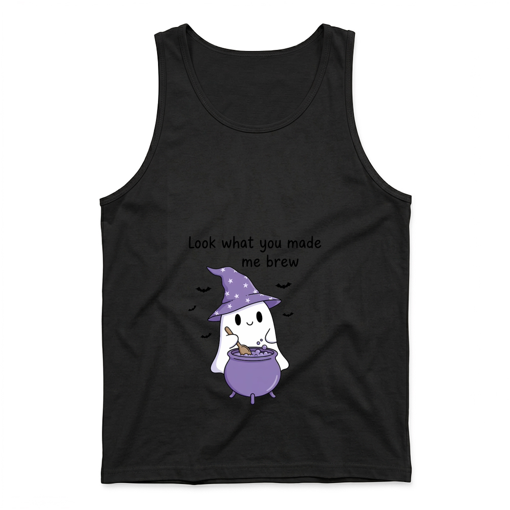 Product Spooky Halloween Retro Look What You Made Me Tank Top