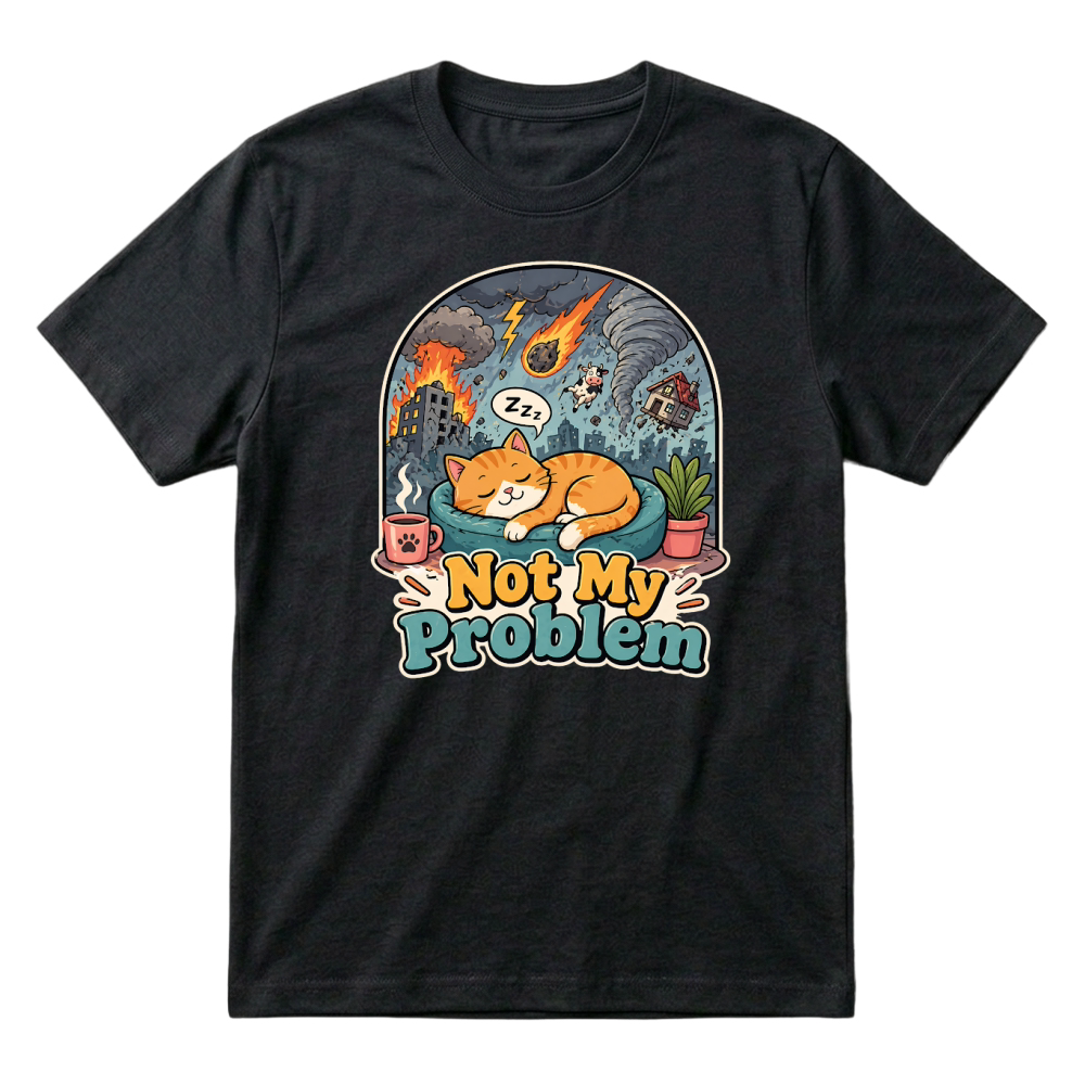 Product Not My Problem Sarcastic Quote Cat Lover T-Shirt