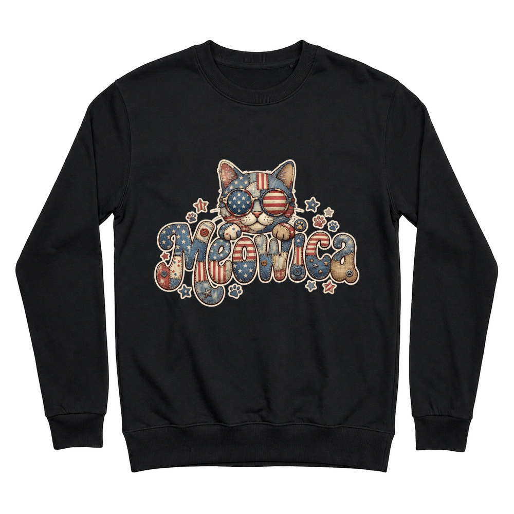 Product Meowica Retro American Cat Unisex Sweatshirt