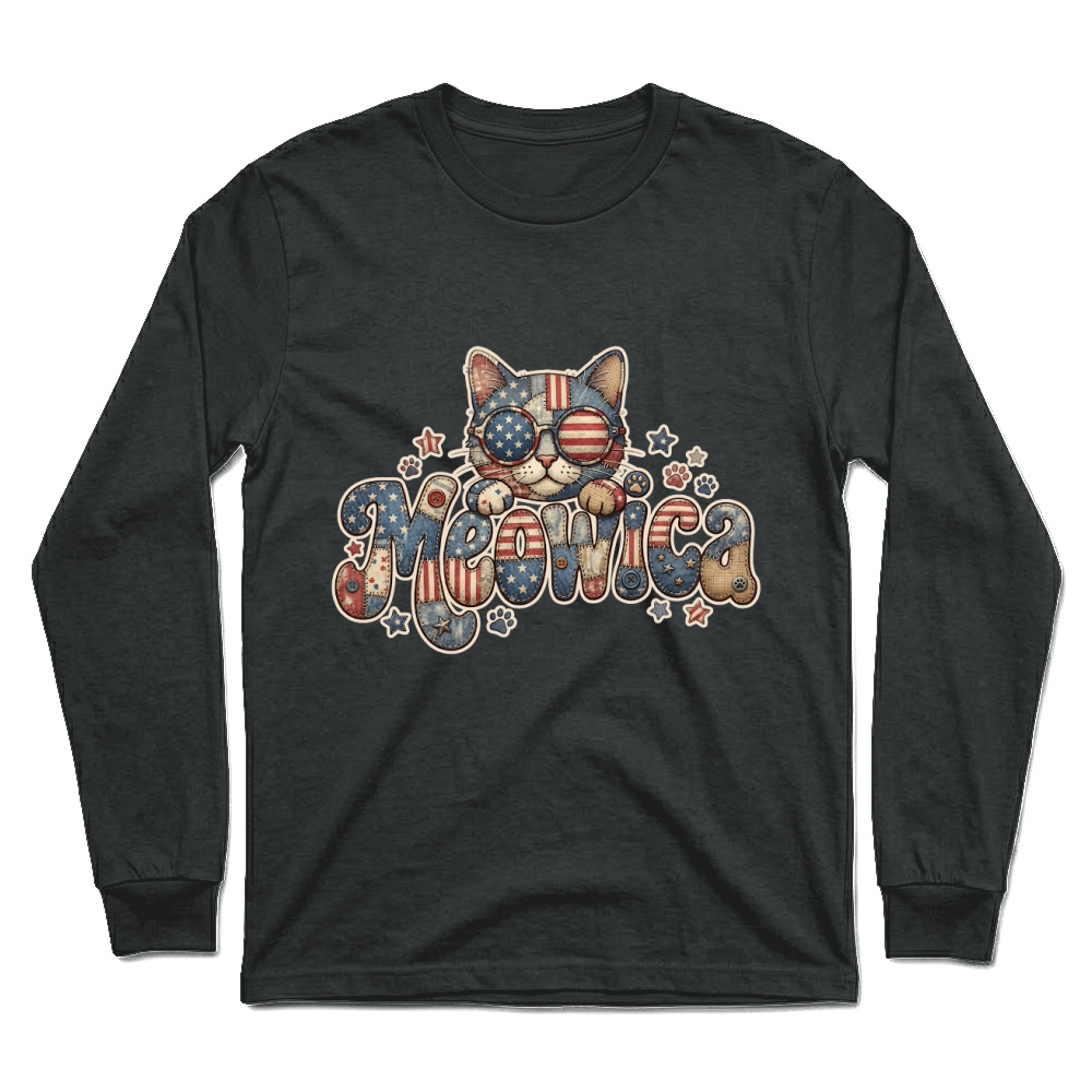 Product Meowica Retro American Cat Unisex Longsleeve