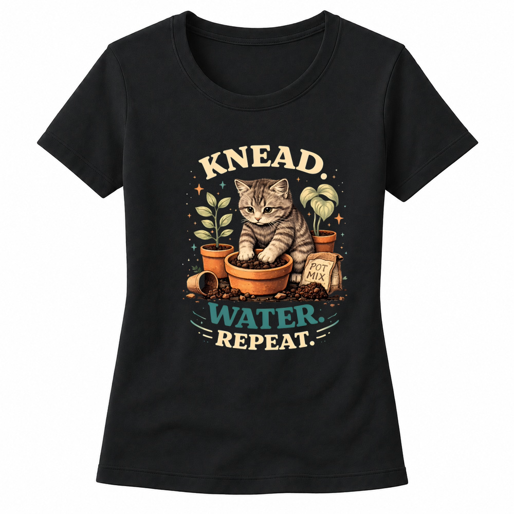 Product Kitten Cat Knead Water Repeat Plant Women's T-shirts