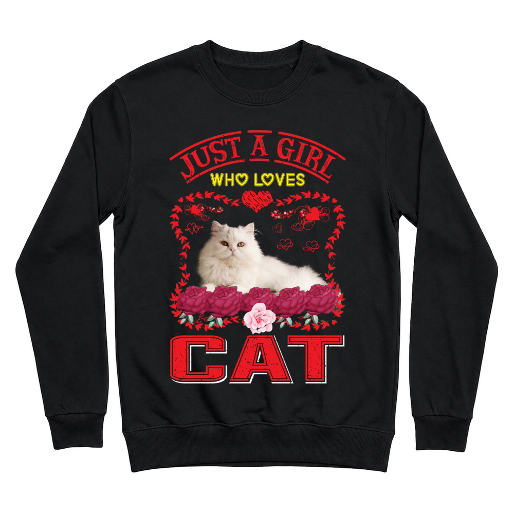 Product Just a Girl Who Loves Cat Unisex Sweatshirt