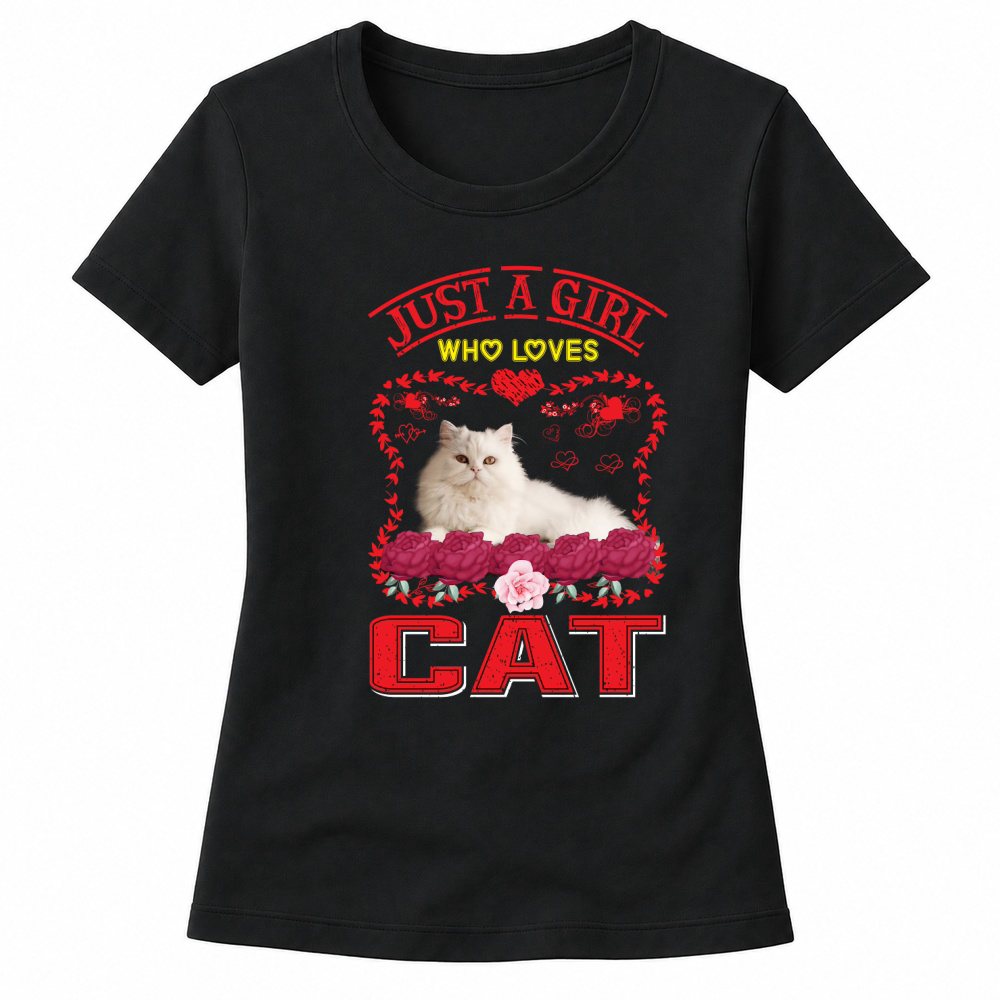Product Just a Girl Who Loves Cat Women's T-shirts