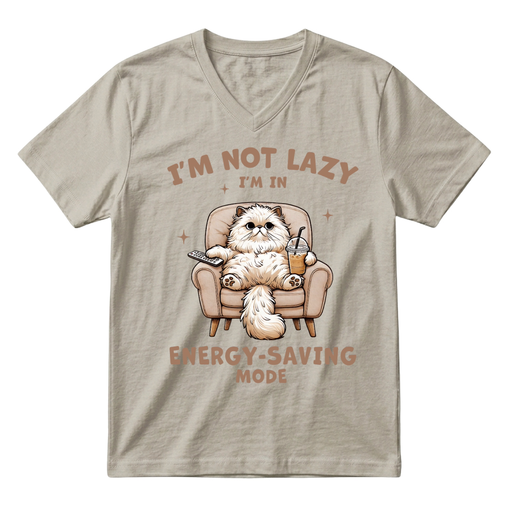 Product i'm not lazy Funny Cat Lover V-Neck T-shirt