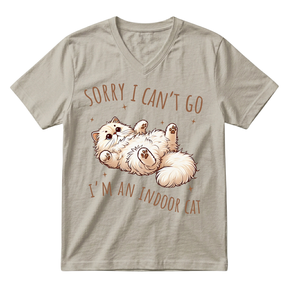 Product Indoor cat Funny Cat Lover V-Neck T-shirt