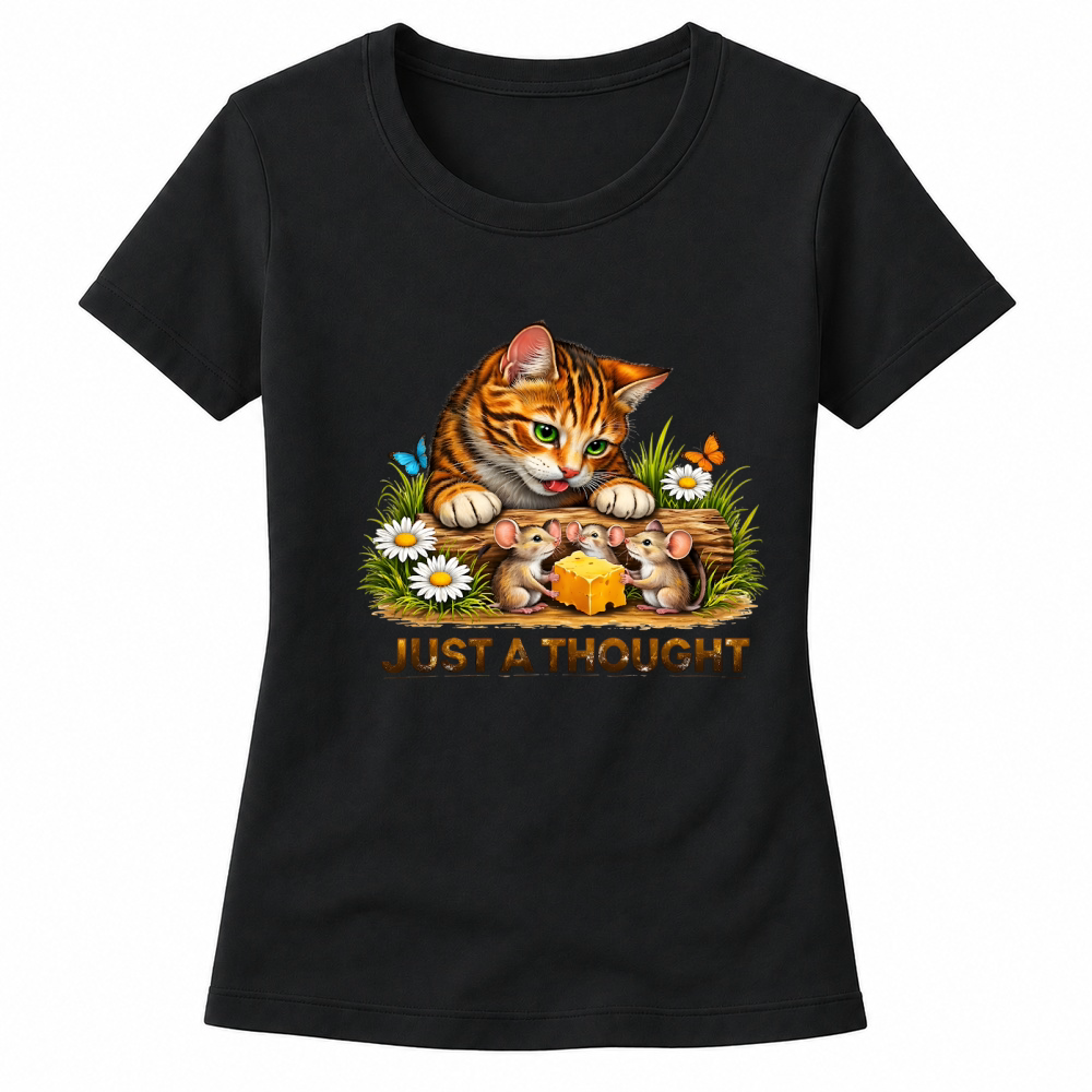 Product Just a Thought Cat Mouse Cheese Women's T-shirts