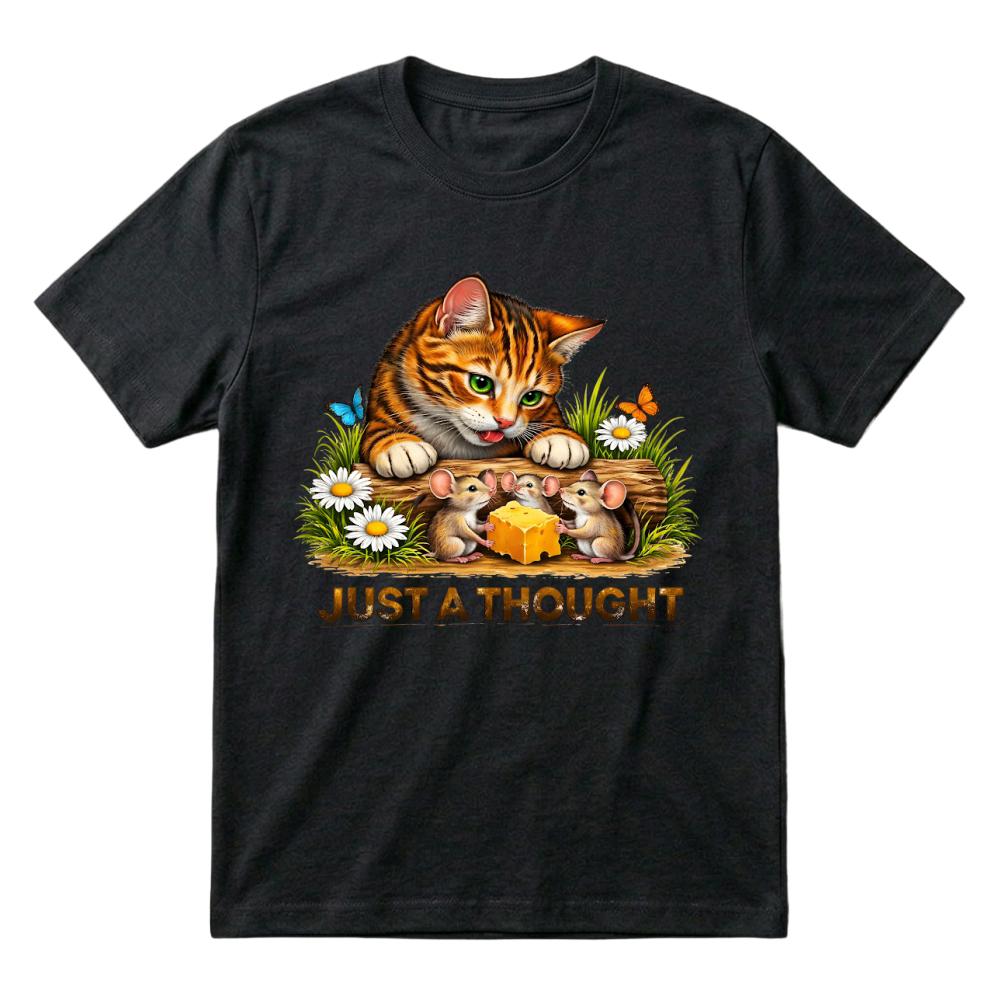 Product Just a Thought Cat Mouse Cheese T-Shirt