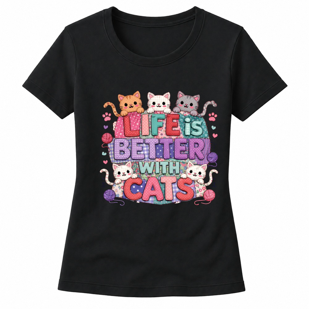 Product Life is Better with Cats Kitten Women's T-shirts
