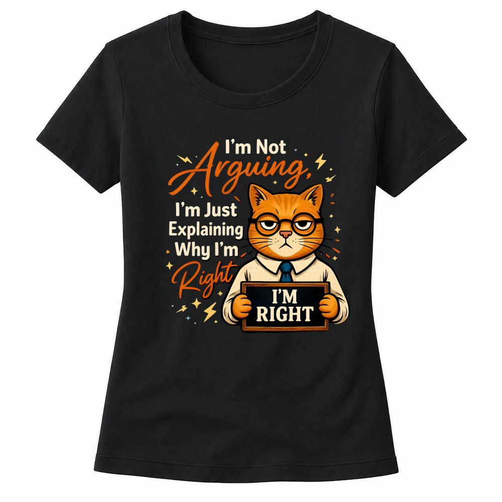 Product Not Arguing Explaining Funny Cat Women's T-shirts