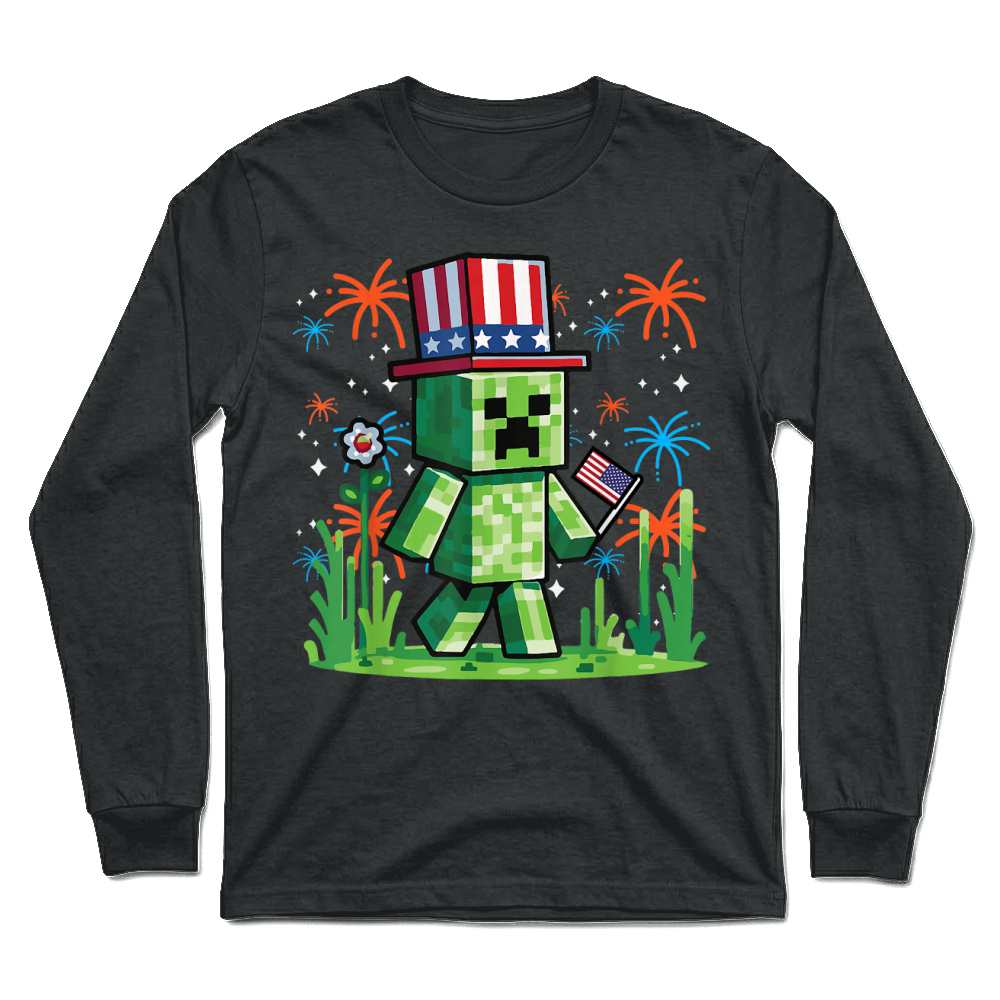 Product 4th of July Gamer Pixel US Flag Gaming Patriotic Boys Kids T Shirt Unisex Longsleeve