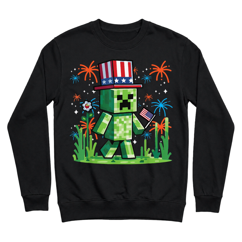 Product 4th of July Gamer Pixel US Flag Gaming Patriotic Boys Kids T Shirt Unisex Sweatshirt