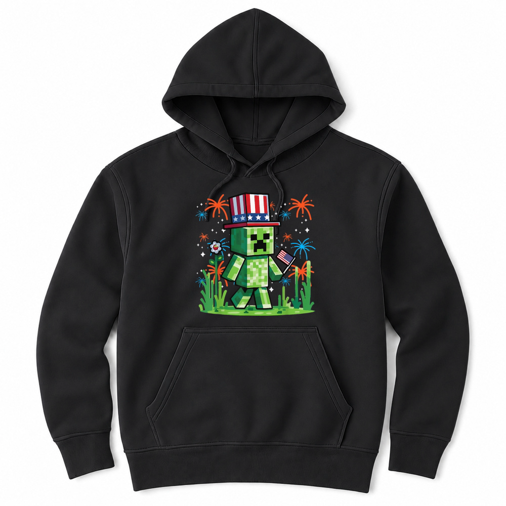Product 4th of July Gamer Pixel US Flag Gaming Patriotic Boys Kids T Shirt Unisex Hoodie