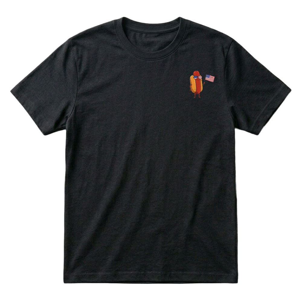 Product 4th of July Hotdog USA Pocket Sausage Patriot Men Women Kids T-Shirt