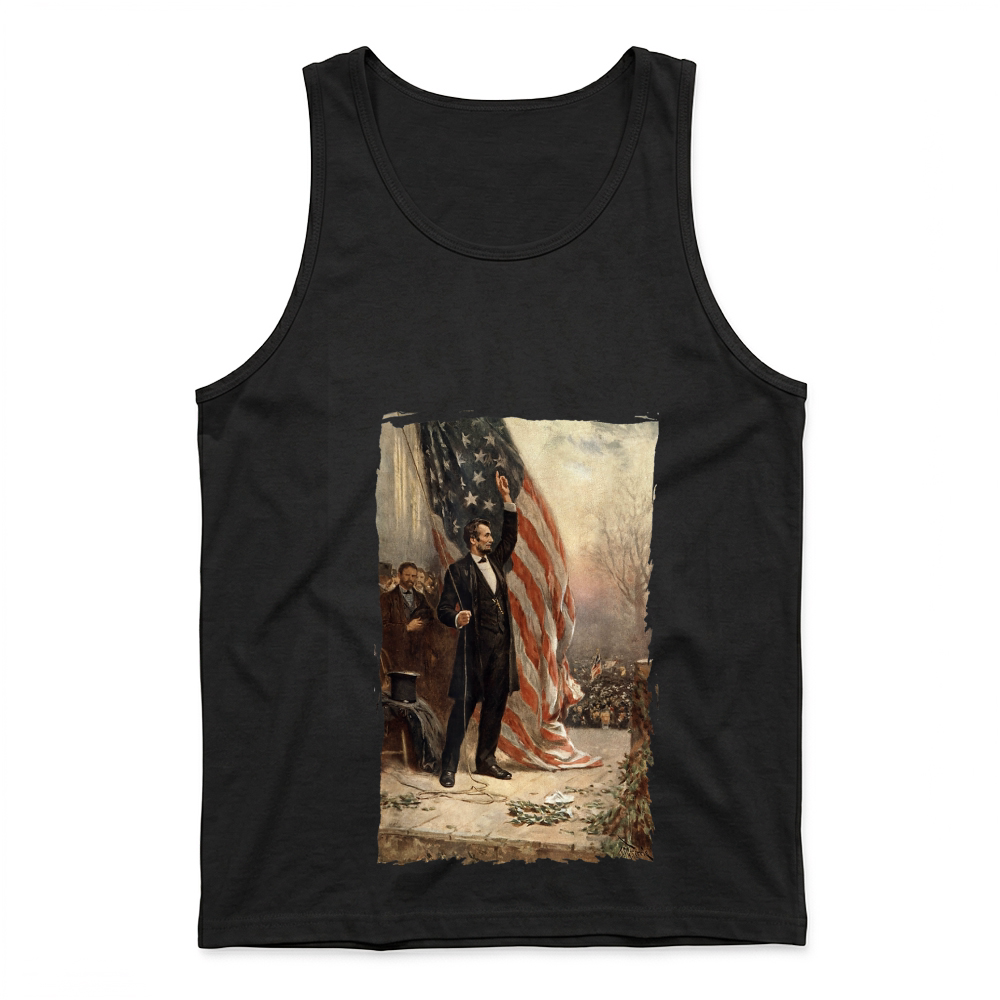 Product 4th of July Independence Day American Flag Abraham Lincoln Tank Top