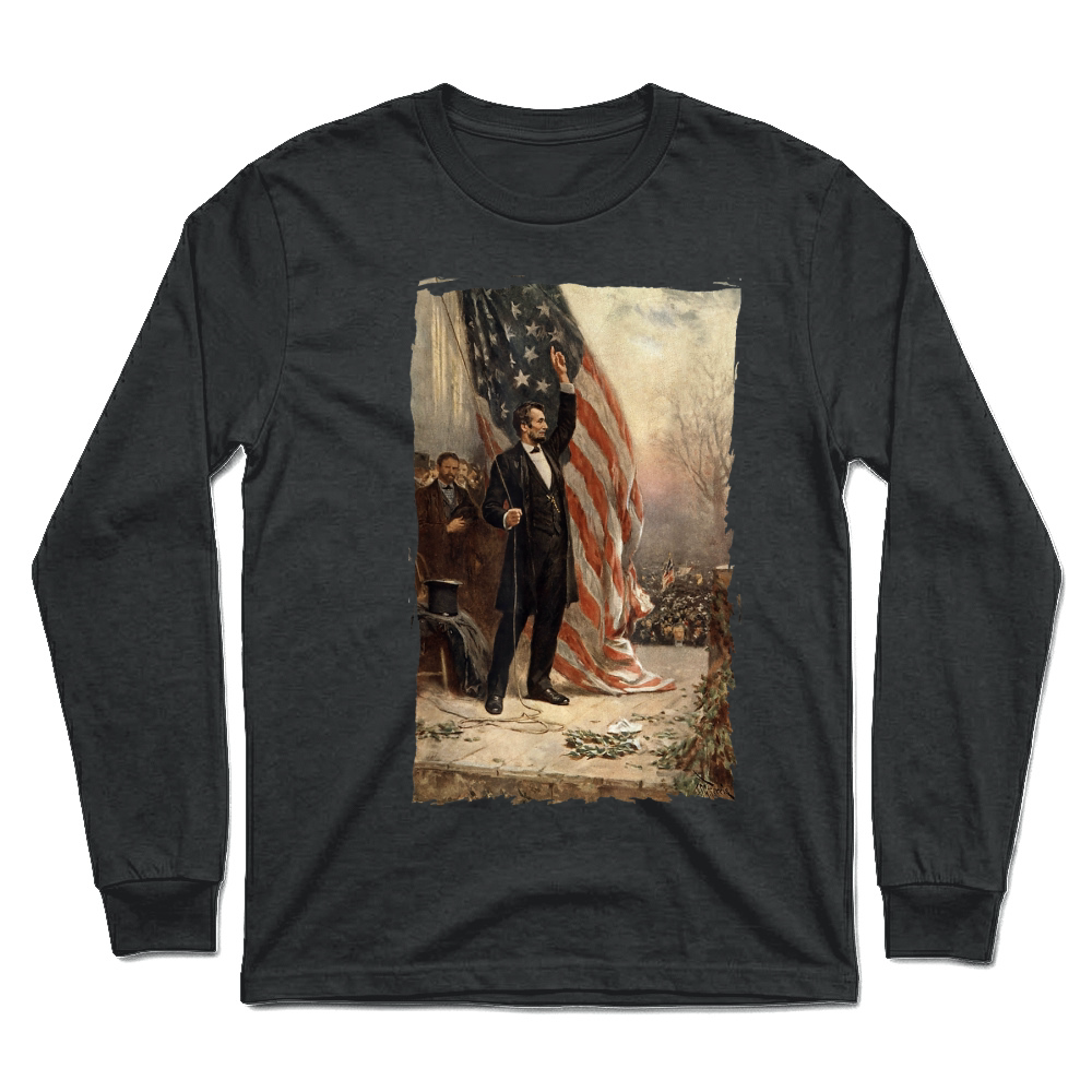 Product 4th of July Independence Day American Flag Abraham Lincoln Unisex Longsleeve