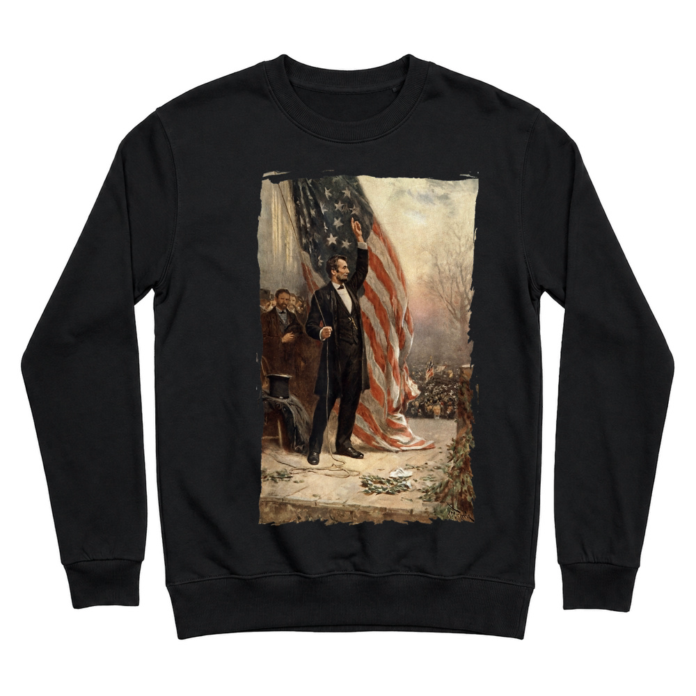 Product 4th of July Independence Day American Flag Abraham Lincoln Unisex Sweatshirt