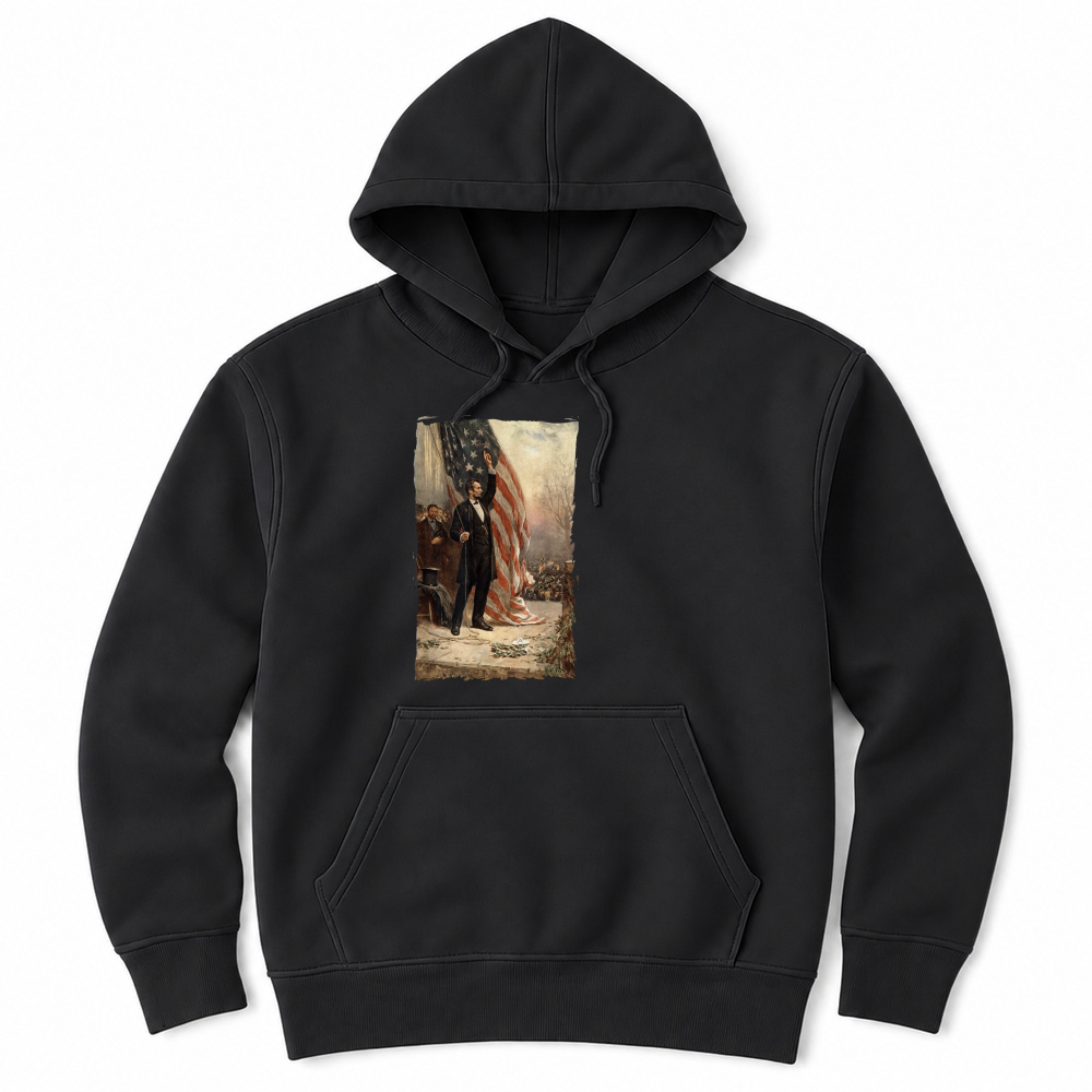 Product 4th of July Independence Day American Flag Abraham Lincoln Unisex Hoodie