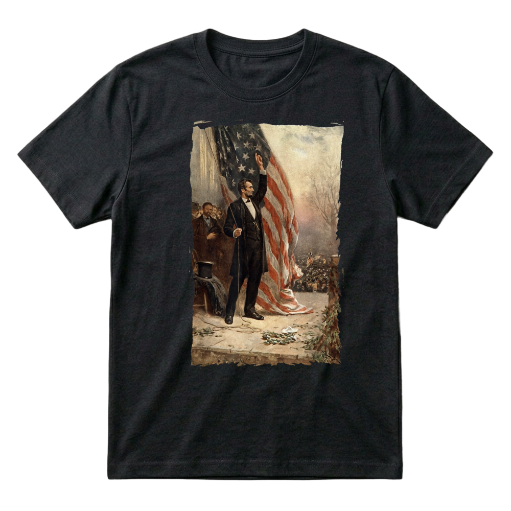 Product 4th of July Independence Day American Flag Abraham Lincoln T-Shirt