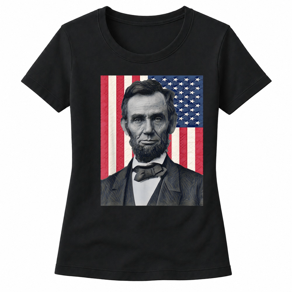 Product Abraham Abe Lincoln July 4th Holiday USA President Patriot Women's T-shirts