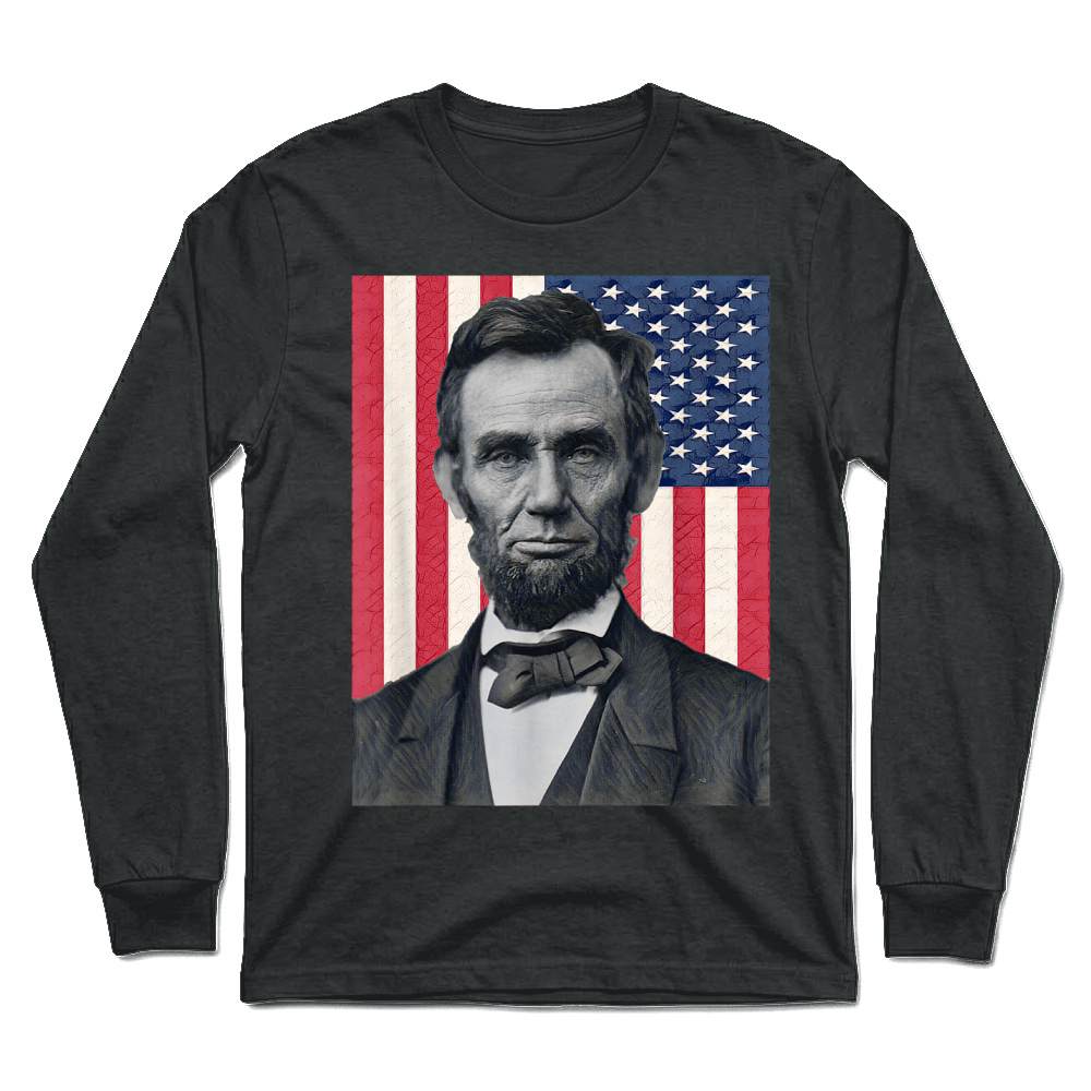 Product Abraham Abe Lincoln July 4th Holiday USA President Patriot Unisex Longsleeve