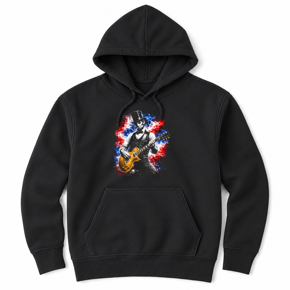 Product Abraham Lincoln Abe Lincoln Playing Guitar Unisex Hoodie