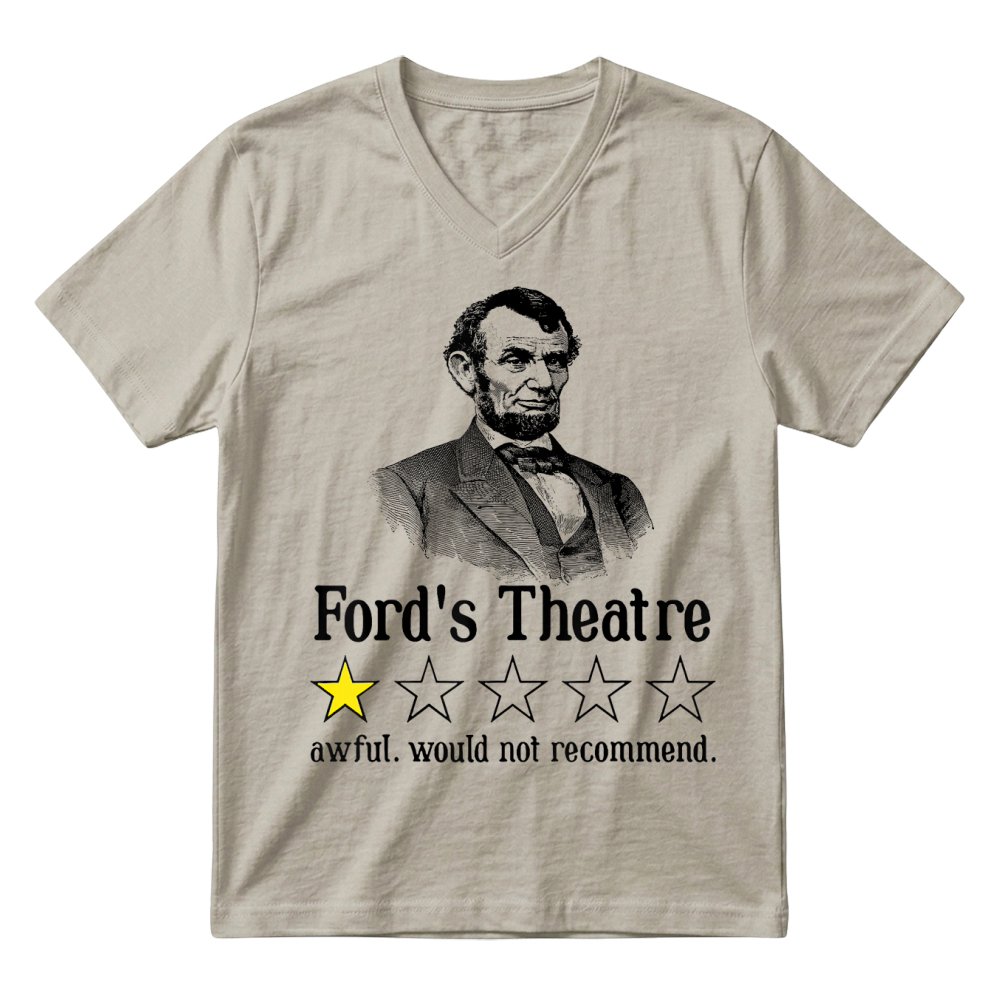 Product Abraham Lincoln Ford's Theatre Rating T Shirt V-Neck T-shirt