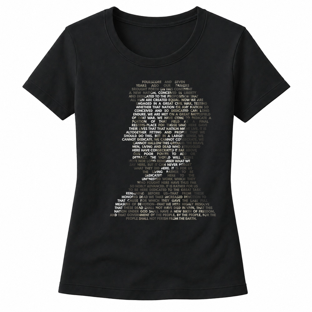 Product Abraham Lincoln Portrait Gettysburg Address Women's T-shirts
