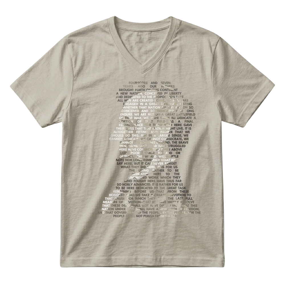 Product Abraham Lincoln Portrait Gettysburg Address V-Neck T-shirt