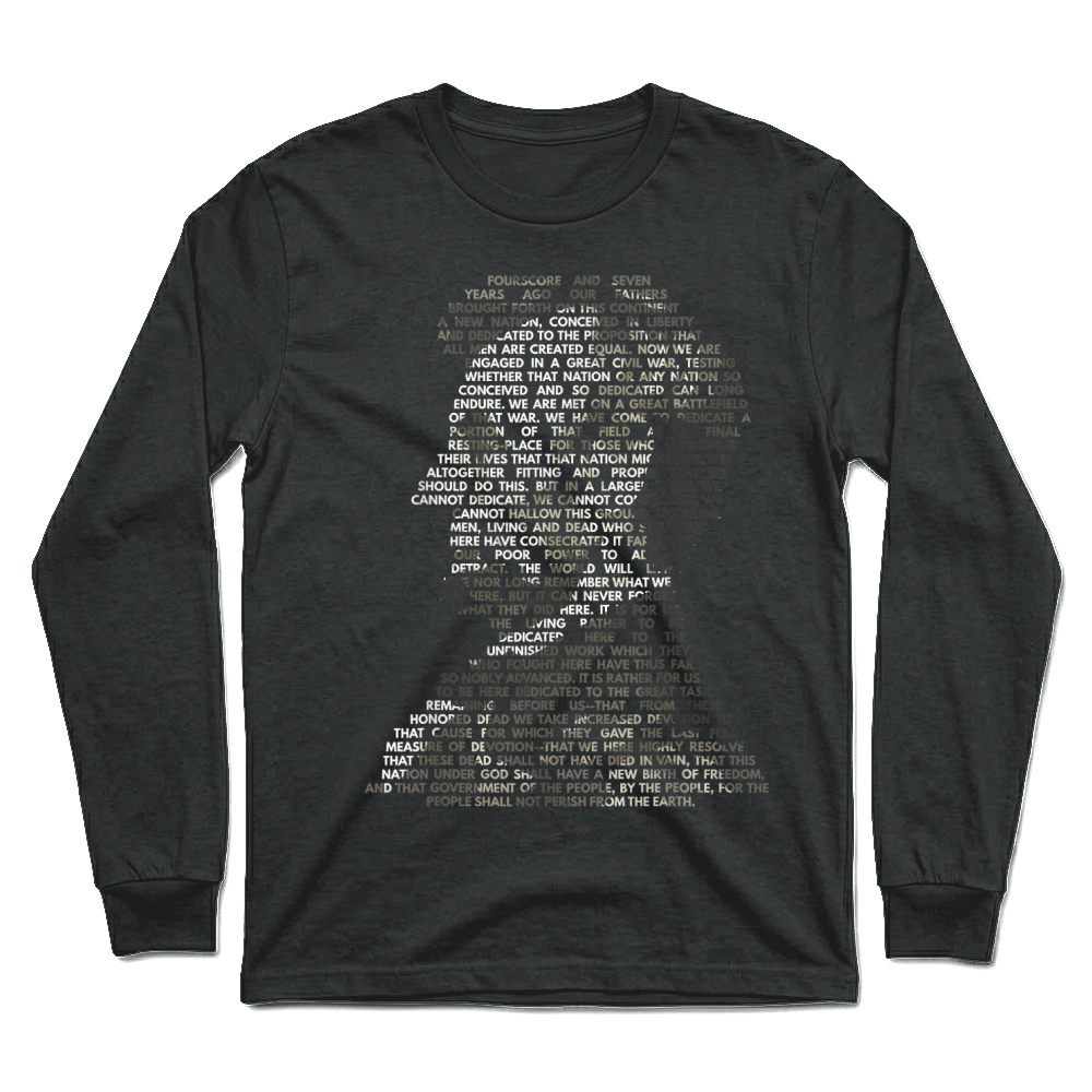 Product Abraham Lincoln Portrait Gettysburg Address Unisex Longsleeve