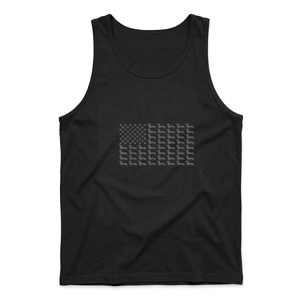 Product American Flag Vintage Patriotic Dachshund Dad Weiner Dog T Shirt Tank Top