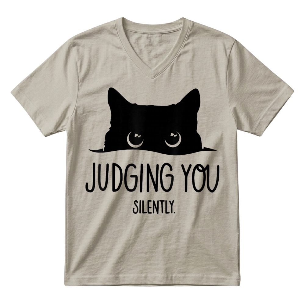 Product Cat Judging You Silently T Shirt V-Neck T-shirt