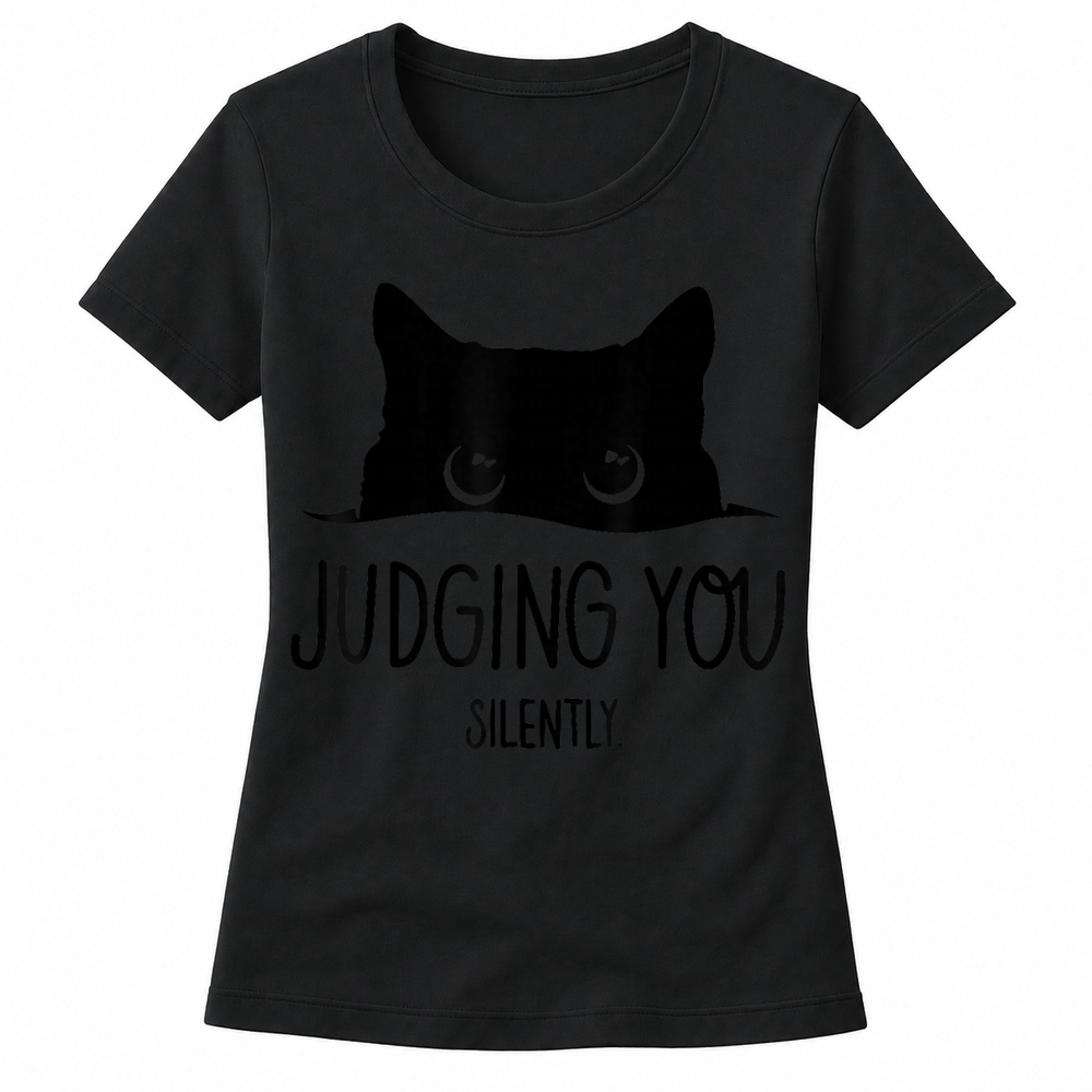 Product Cat Judging You Silently T Shirt Women's T-shirts