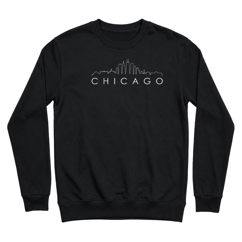 Product Chicago City Downtown Skyline Minimalist Illinois Souvenir T Shirt Unisex Sweatshirt