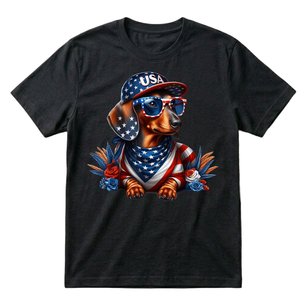 Product Dachshund 4th of July Patriotic Dog Dachshund Fourth of July T Shirt T-Shirt