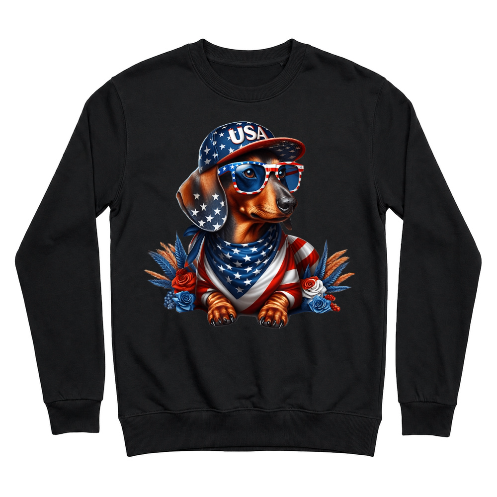 Product Dachshund 4th of July Patriotic Dog Dachshund Fourth of July T Shirt Unisex Sweatshirt