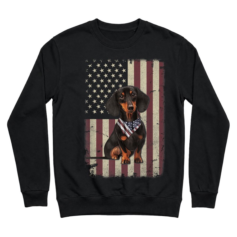 Product Dachshund American Flag Bandana 4th of July Tshirt Gifts T Shirt Unisex Sweatshirt