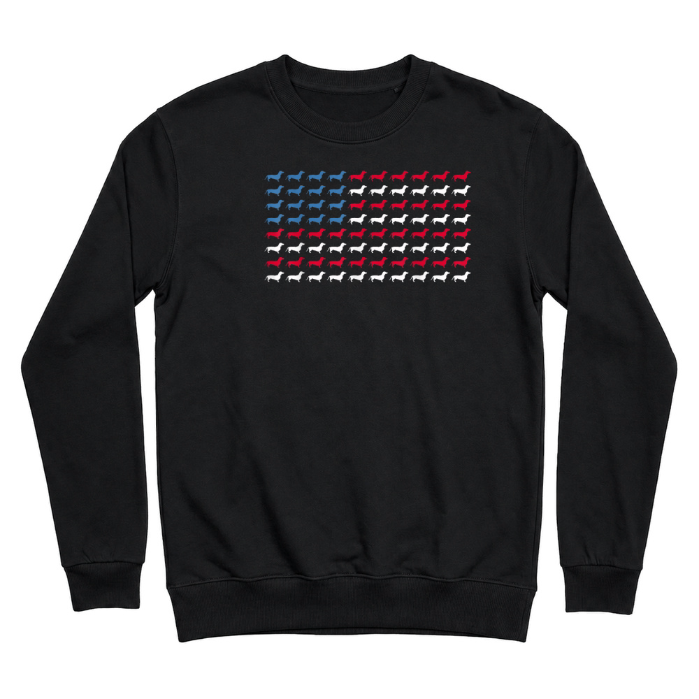 Product Dachshund Patriotic American Flag Dachshund 4th of July T Shirt Unisex Sweatshirt
