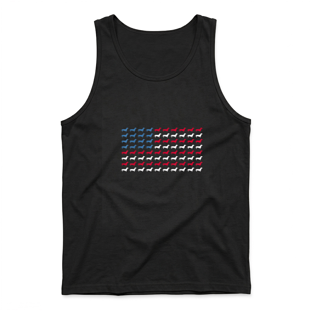 Product Dachshund Patriotic American Flag Dachshund 4th of July T Shirt Tank Top