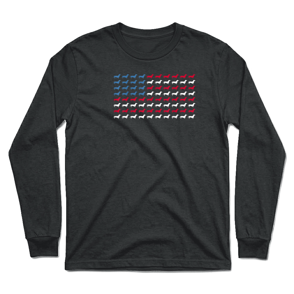 Product Dachshund Patriotic American Flag Dachshund 4th of July T Shirt Unisex Longsleeve