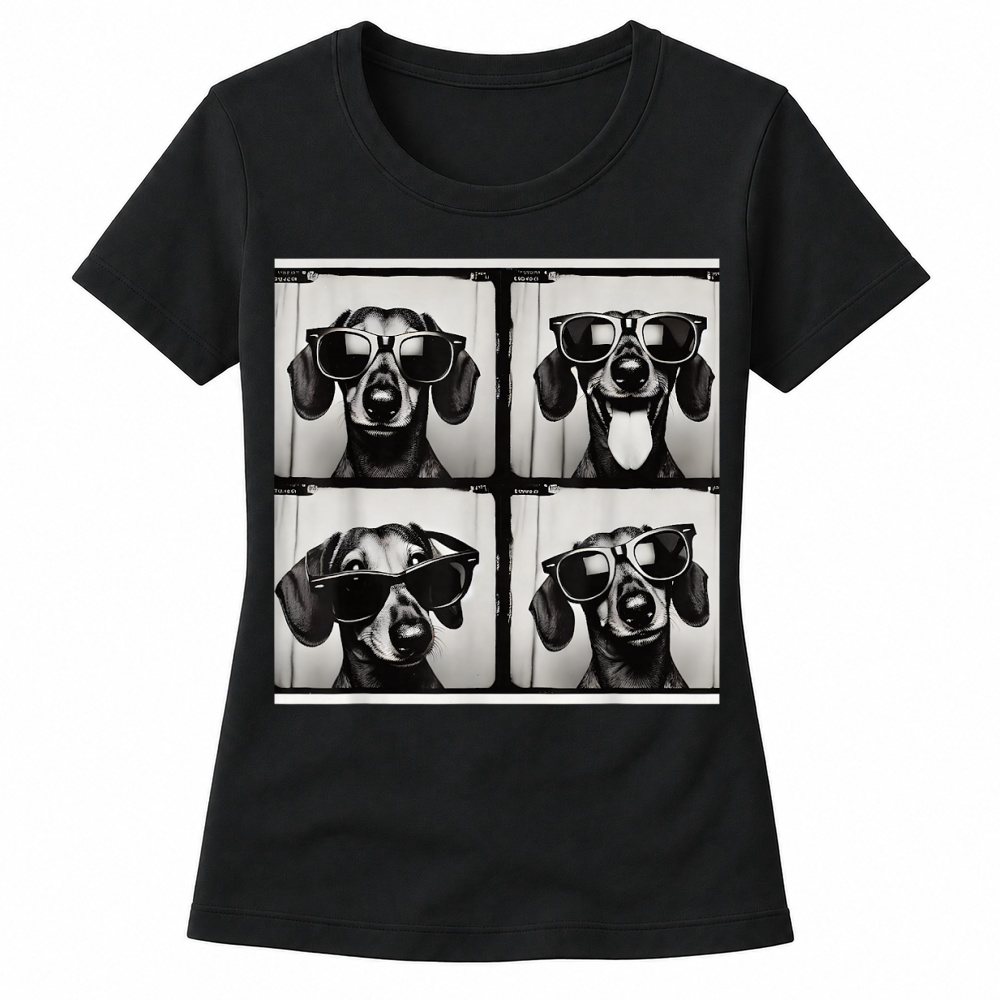 Product Dachshund Rocking Cool Sunglasses T Shirt Women's T-shirts