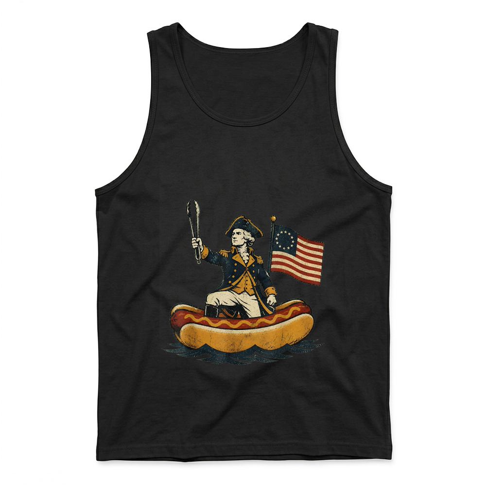 Product Delaware Dog Funny George Washington Hotdog Patriotic T Shirt Tank Top