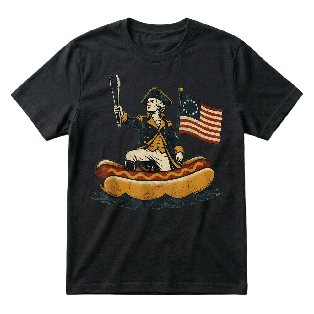 Product Delaware Dog Funny George Washington Hotdog Patriotic T Shirt T-Shirt