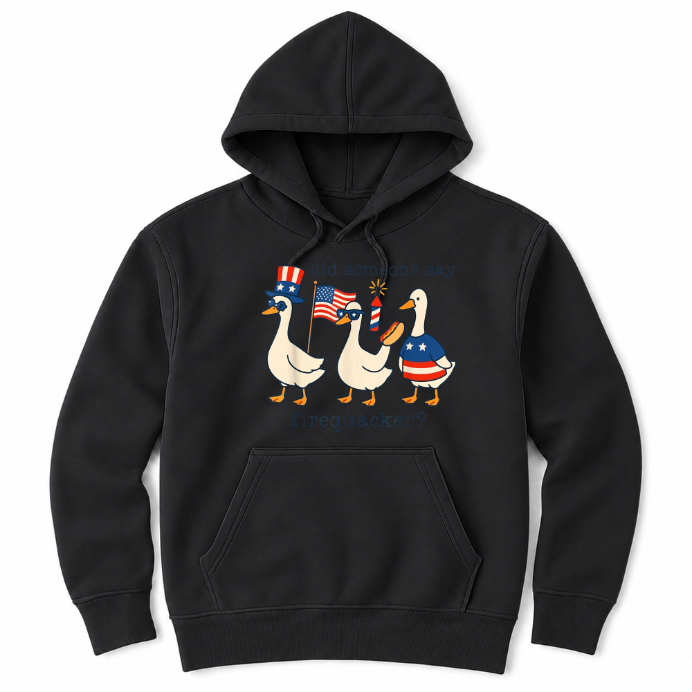 Product Did Someone Say Firequacker Funny Goose 4th of July Kids T Shirt Unisex Hoodie