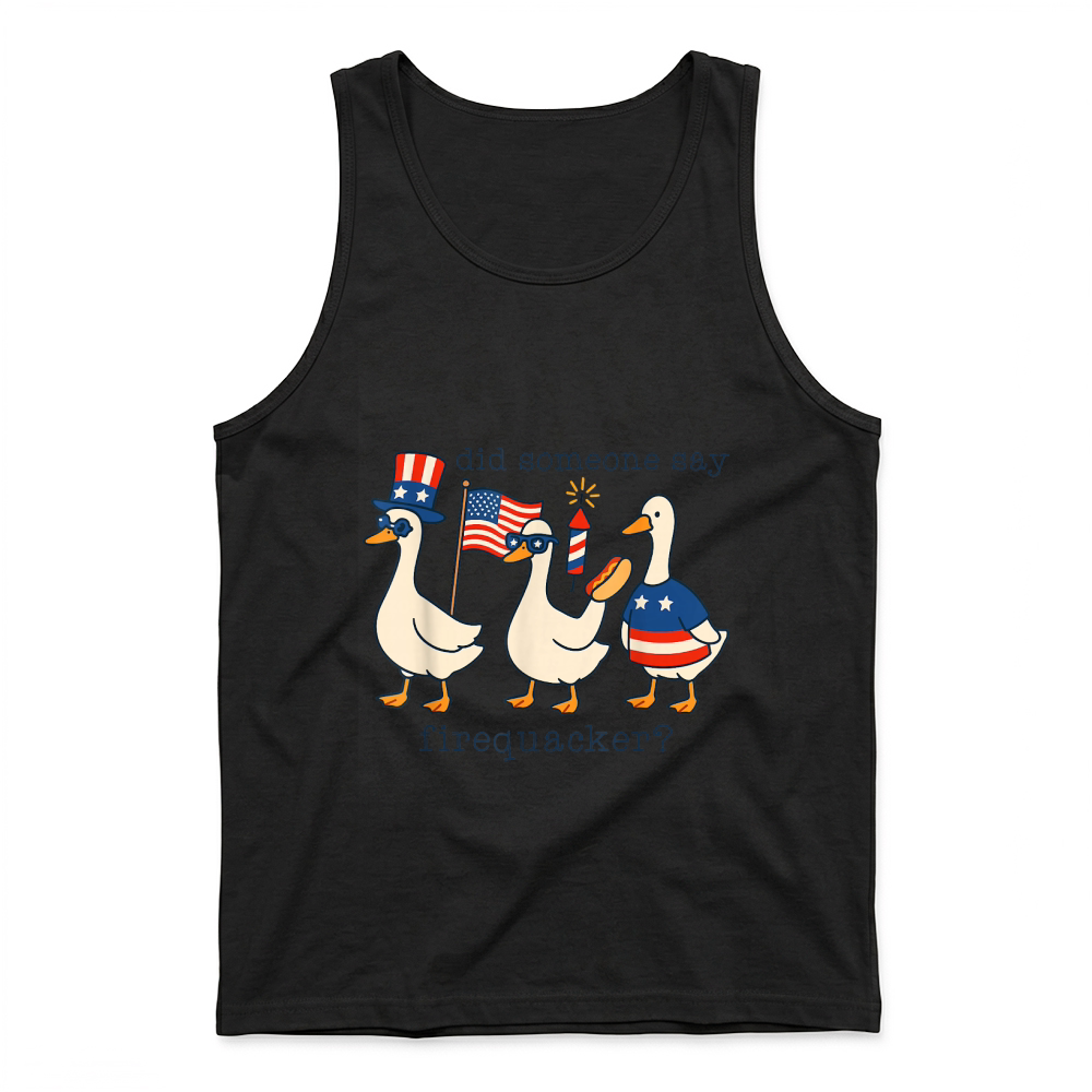 Product Did Someone Say Firequacker Funny Goose 4th of July Kids T Shirt Tank Top