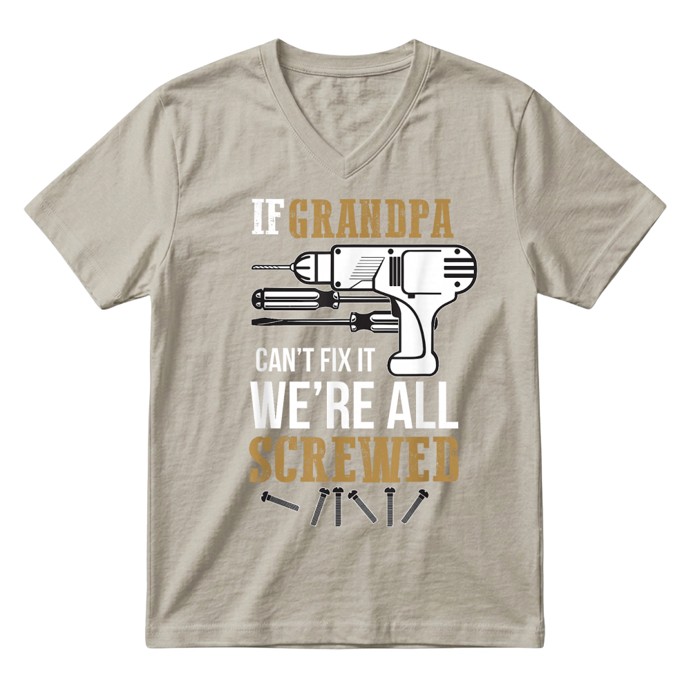 Product f Grandpa Can't Fix it Gifts V-Neck T-shirt