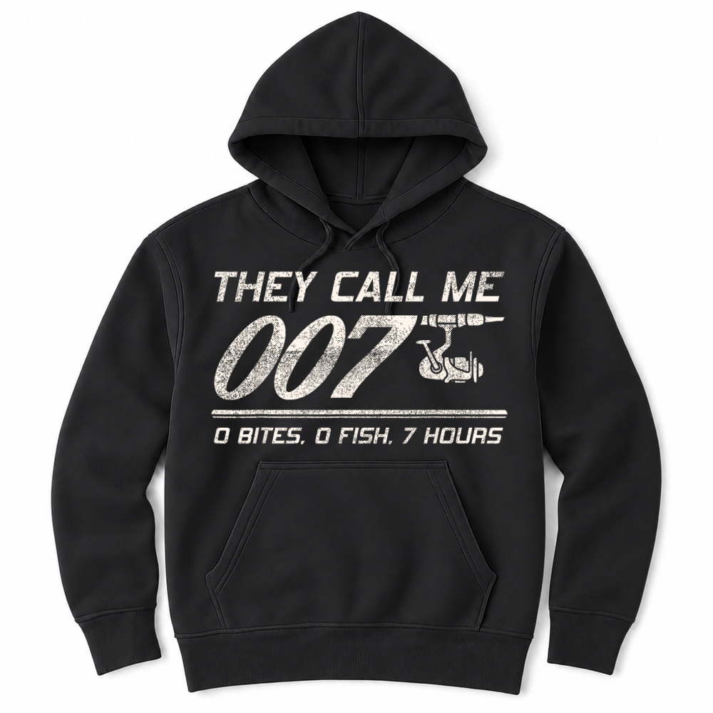 Product Fisherman Joke Dad   They Call Me 007   Funny Fishing Humor T Shirt Unisex Hoodie